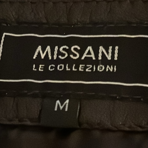 MISSANI Le Collezioni Brown Leather Jacket Coat Lambs Size M Moto Soft Oversized - Picture 5 of 8